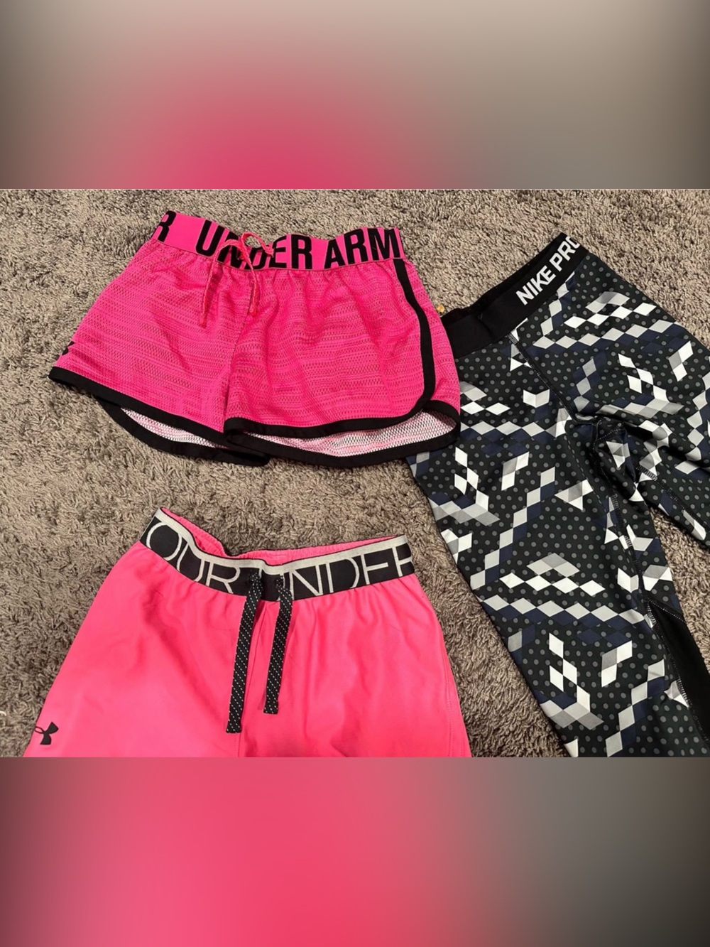 Under Armour and Nike girls lot size medium